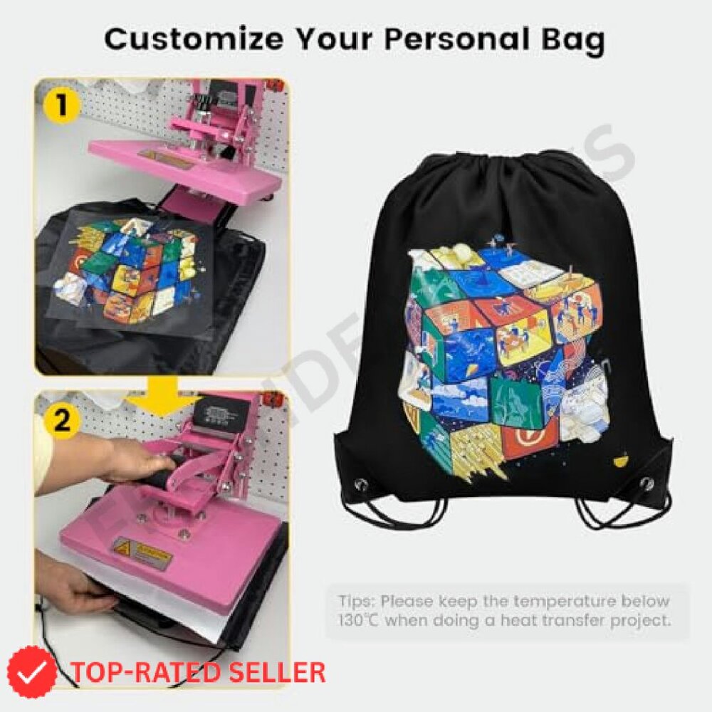 Drawstring Backpack Bulk Pack Polyester Lightweig… - image 6